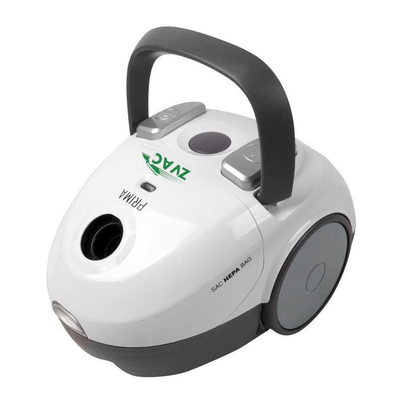 ZVac Canister Vacuum Cleaner Johnny Vac Prima - HEPA Filtration 2 L Tank Capacity - 1200 W Powerful Motor - Compact Lightweight Bagged Vacuum