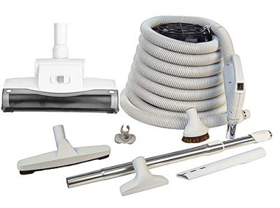 ZVac Universal Central Vacuum Accessory Kit for Central Vacuum Systems with 30 ft Hose Gas Pump Handle & Turbo Air Nozzle Compatible with Beam, Nutone, Electrolux, Hayden, Centec, Kenmore & Vacumaid