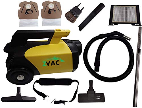 ZVac Canister Vacuum Cleaner Pet Edition - Rug, Upholstery, Crevice Cleaning Tool Kit - Stainless Steel Telescopic Wand - Hair, Dust, Dirt, Mite Remover for Car, Kitchen, Home - 120V Commercial Grade