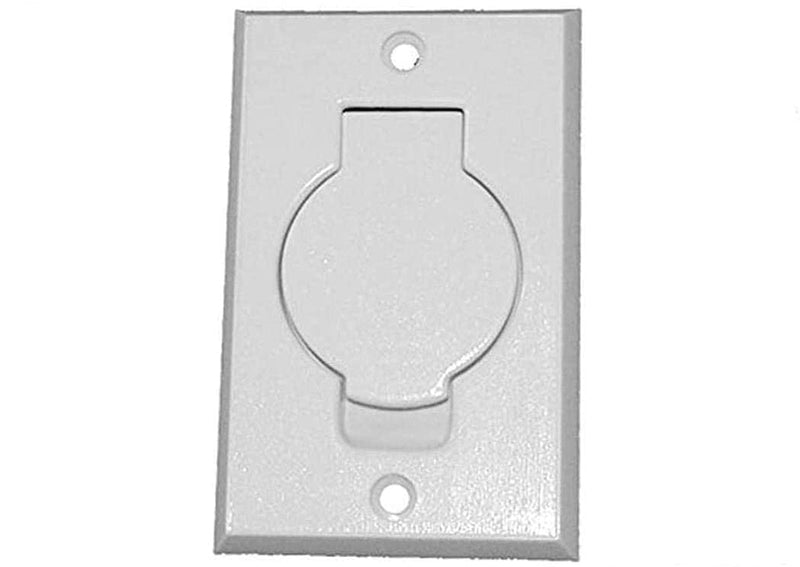 ZVac Replacement Central Vacuum Inlet Valve Plate (2pk) - Round Door - Compatible with Beam Central Vacuum Systems - White (2)
