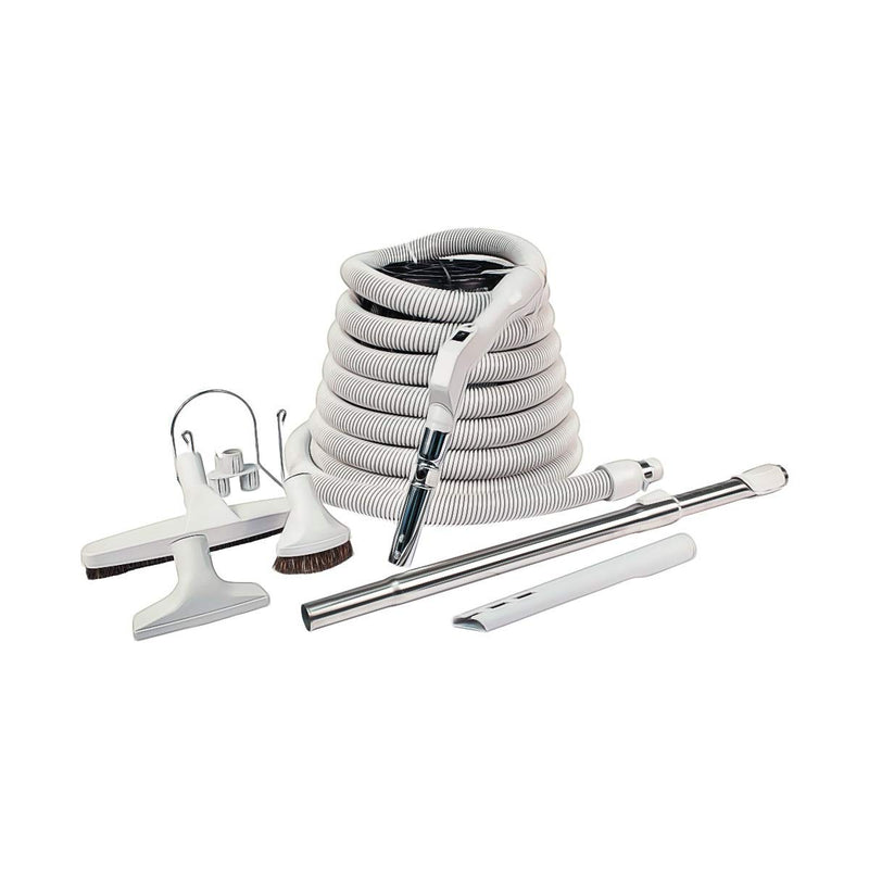 ZVac Universal Central Vacuum Accessory Kit for Central Vacuum Systems with 35 ft Turbo-Grip Handle On/Off Button Low-Voltage Hose Compatible with Beam, Nutone, Electrolux, Hayden, Centec, & Vacumaid