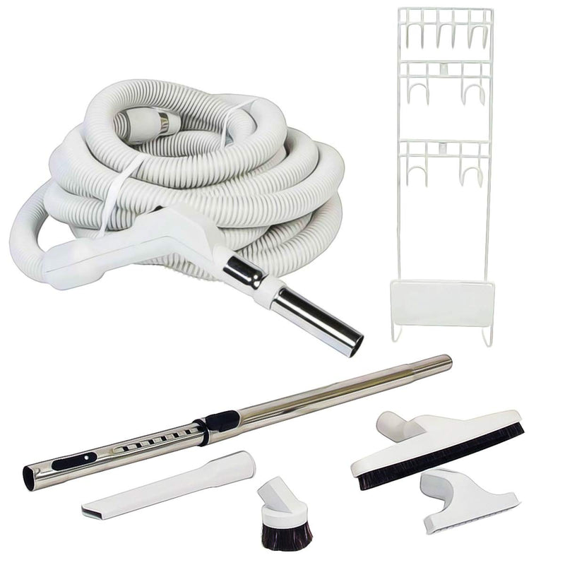 ZVac Universal Central Vacuum Accessory Kit for Central Vacuum Systems with 30 ft On/Off Button Low-Voltage Standard Hose Compatible with Beam, Nutone, Electrolux, Hayden, Centec, & Vacumaid