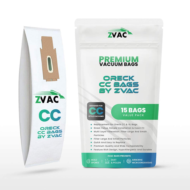 ZVac Replacement Oreck Cc & XL Vacuum Bag Compatible with Oreck Part 