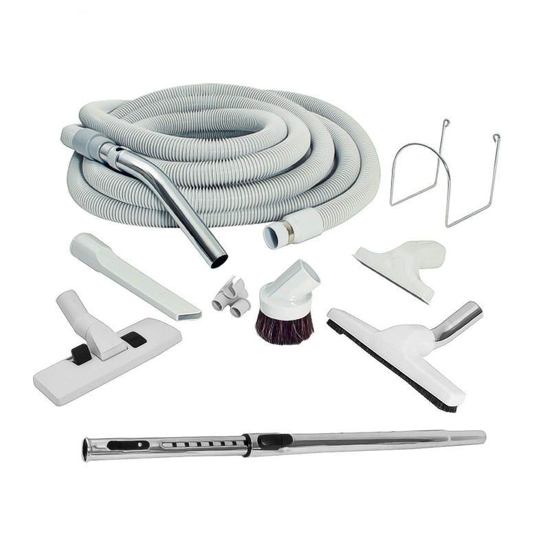 ZVac Universal Central Vacuum Accessory Kit for Central Vacuum Systems with 30 ft Straight Handle Standard Hose with Cuff Compatible with Beam, Nutone, Electrolux, Hayden, Centec, & Vacumaid