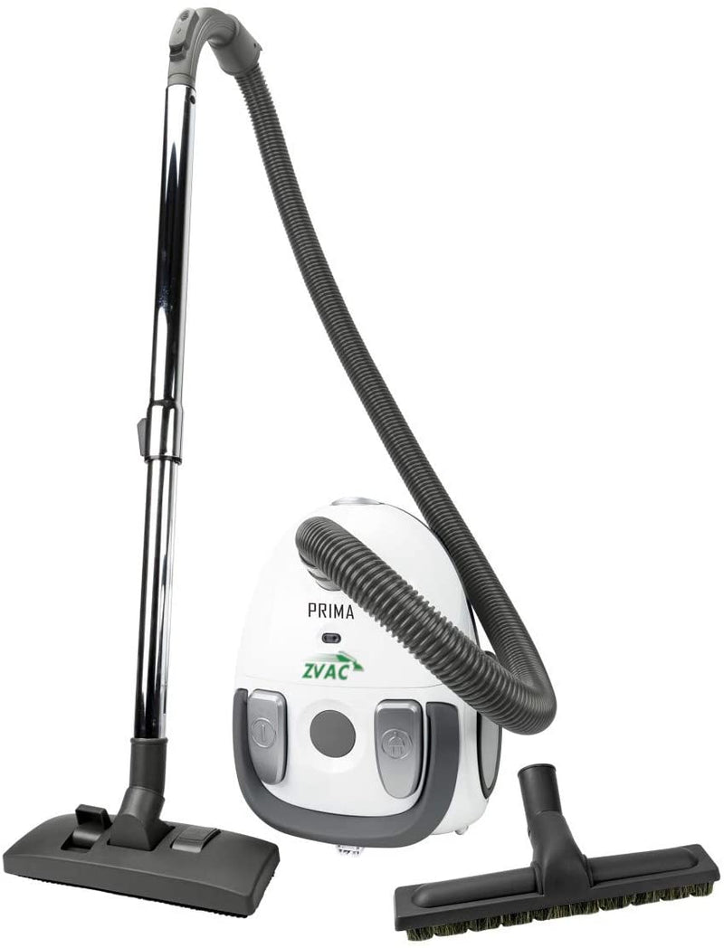 ZVac Canister Vacuum Cleaner Johnny Vac Prima - HEPA Filtration 2 L Tank Capacity - 1200 W Powerful Motor - Compact Lightweight Bagged Vacuum - USED