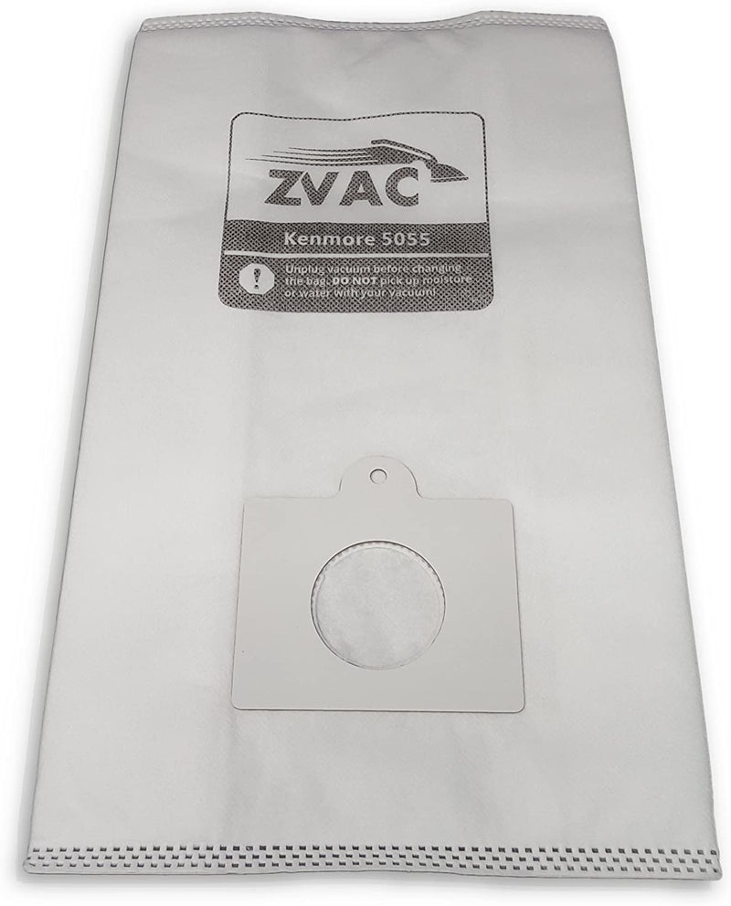 ZVac Kenmore Type C/Q Canister Vacuum Replacement Cloth Bags for Style C, Q, 5055, 50558, & Panasonic C-5
