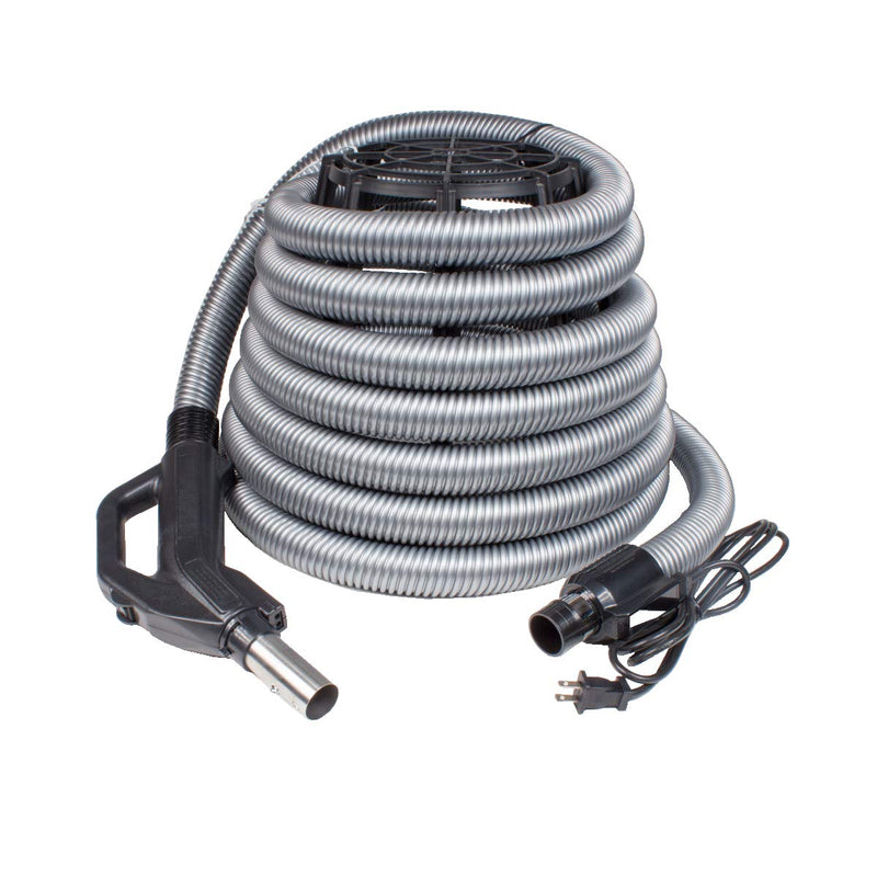 ZVac Universal Central Vacuum Accessories Kit for Central Vacuum Systems with Electric Powerhead Nozzle ZPH-33 & 30 ft Hose Compatible with Miele, Nutone, Electrolux, Hayden, Centec, Kenmore & Airvac