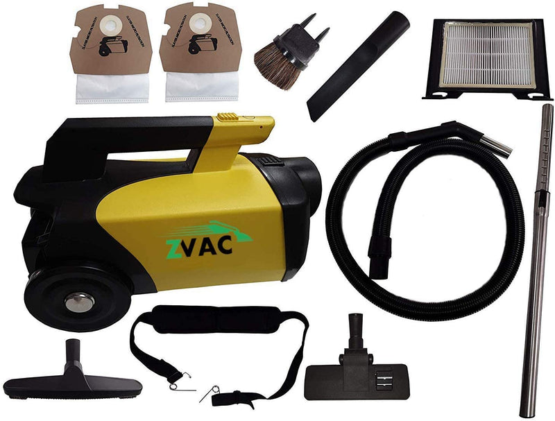 ZVac Canister Vacuum Cleaner Pet Edition - Rug, Upholstery, Crevice Cleaning Tool Kit - Stainless Steel Telescopic Wand - Hair, Dust, Dirt, Mite Remover for Car, Kitchen, Home - 120V Commercial Grade - POOR Condition
