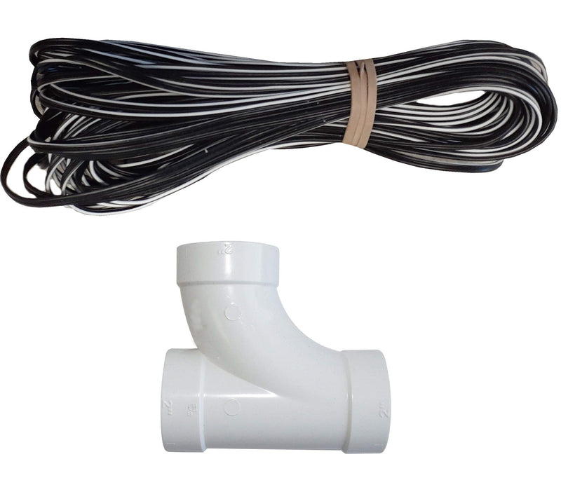 ZVac Central Vacuum Pipe & Inlet Installation Kit with 50 Feet of Pipes & Wir...