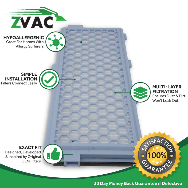 ZVac Comparable Miele SF-AH 50 HEPA Filter Replacement Miele Generic AH50 HEP...