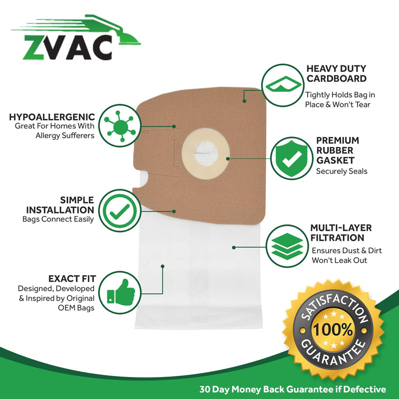 ZVac Replacement Eureka Vacuum Bags Compatible with Eureka Part 
