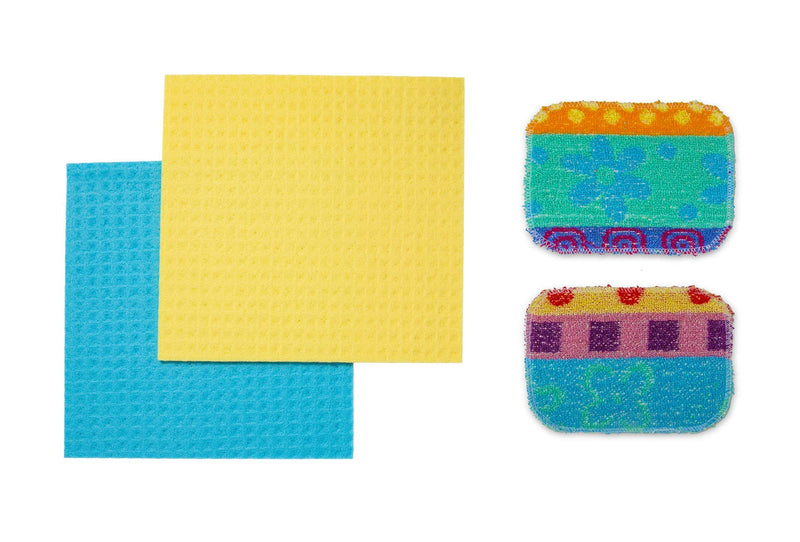 PaperlessKitchen Cleaning Cloths and Scrubs Combo Pack | Two Premium Dish Was...
