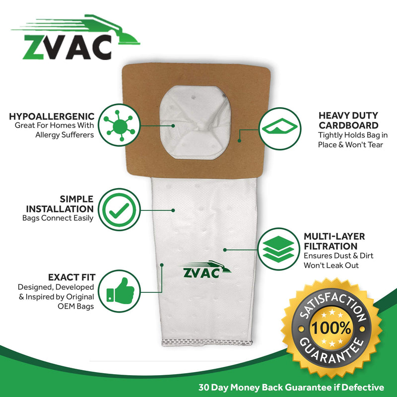 ZVac Replacement for Hoover I Bags Vacuum Cleaner HEPA Bags - Compatible with Hoover Platinum Canister UH30010COM, UH30010CA, SH10000 - Restores Part 