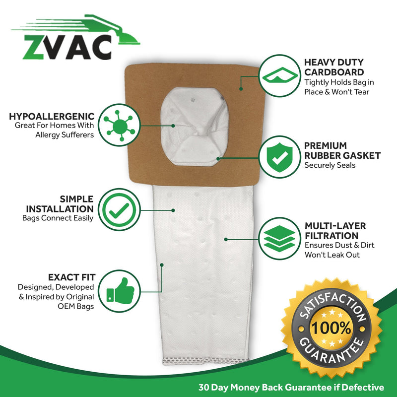 ZVac Replacement Hoover Q and I Vacuum Bags Compatible with Hoover Part 