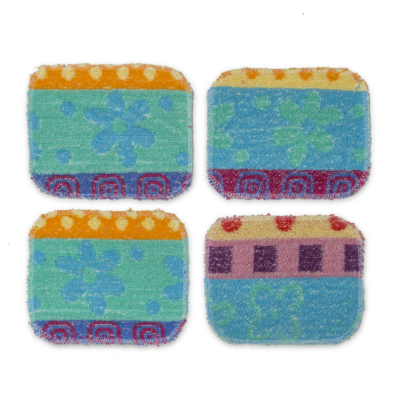 Paperless Kitchen Set of 4 Premium Dish Wash Scrubs – Sponge Scour Pads Made ...