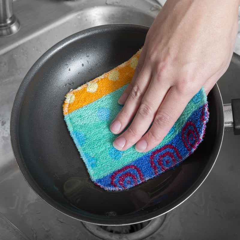 Paperless Kitchen Set of 4 Premium Dish Wash Scrubs – Sponge Scour Pads Made ...