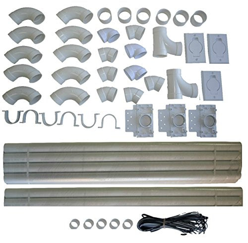 ZVac Compatible Installation Kit Replacement for All Central Vacuum Includes 68ft Pipe for Nutone, Beam, Eureka, Vacuflo, Vacumaid, Hayden, Broan, Electrolux, Honeywell, Canavac, Riccar, Cyclovac
