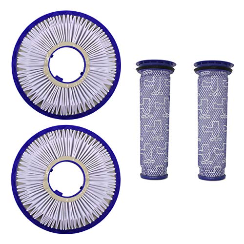 ZVac Dyson Replacement Filters - 2 HEPA Post and 2 Pre Filter Kits for DC41, DC65, and DC66 - Perfect for Animal, Multi Floor, and Ball Vacuum Cleaner Models - Compare to Parts 920769-01 and 920640-01