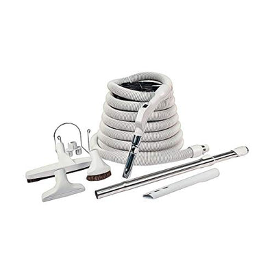 ZVac Universal Central Vacuum Accessory Kit for Central Vacuum Systems with 35 ft Turbo-Grip Handle On/Off Button Low-Voltage Hose Compatible with Beam, Nutone, Electrolux, Hayden, Centec, Vacumaid