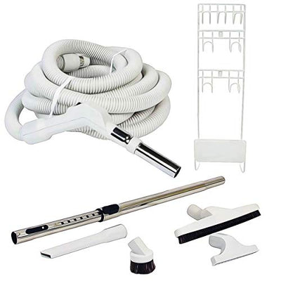 ZVac Universal Central Vacuum Accessory Kit for Central Vacuum Systems with 30 ft On/Off Button Low-Voltage Standard Hose Compatible with Beam, Nutone, Electrolux, Hayden, Centec, Kenmore & Vacumaid
