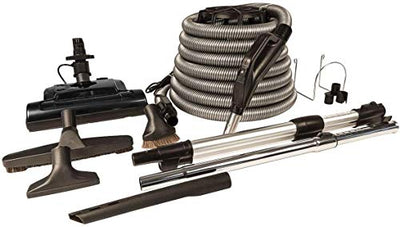ZVac Universal Central Vacuum Accessories Kit for Central Vacuum Systems with Electric Powerhead Nozzle ZPH-33 & 30 ft Hose Compatible with Miele, Nutone, Electrolux, Hayden, Centec, Kenmore & Airvac